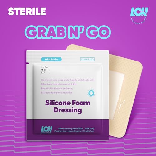 Silicone Foam Dressing 2x2 - Adhesive Bandages for Wounds