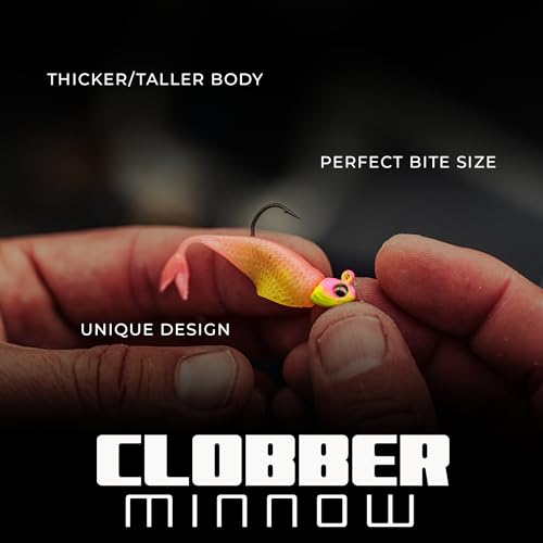 Clobber Minnow 2" Soft Plastic Bait - Ghost Ice Minnow - 12 Pack