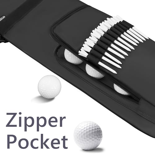 Lightweight Golf Sunday Bag - Foldable Carry Bag for 3-6 Clubs - Black
