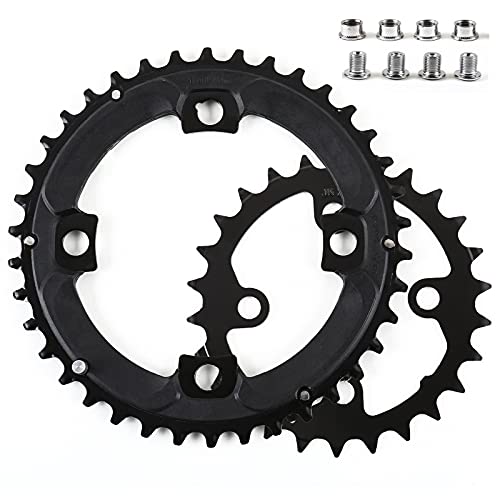 BUCKLOS 38-26T/10 Speed MTB Chainring Set 64/104 BCD Double Triple - 2Pcs