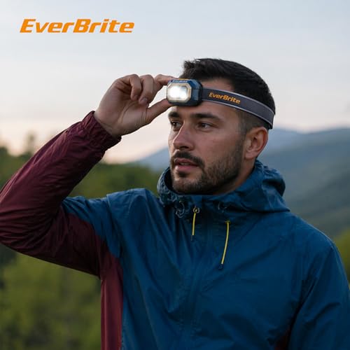 EverBrite 700 Lumens Rechargeable Headlamp, Small Variation – White Red Green Light Modes