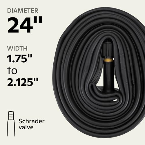 24-Inch Bike Inner Tube - Durable Schrader Valve - 1.75-2.125 Inch