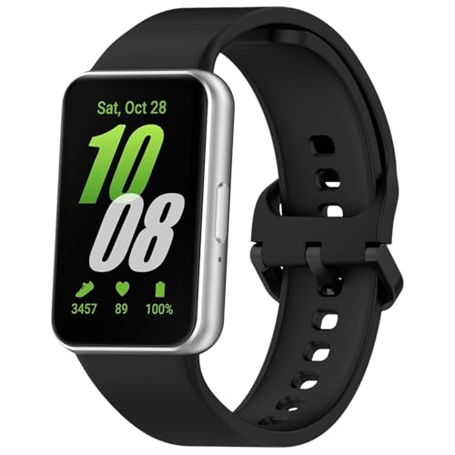 Silicone Sport Band - Adjustable Replacement Strap for Galaxy Fit 3 - Black