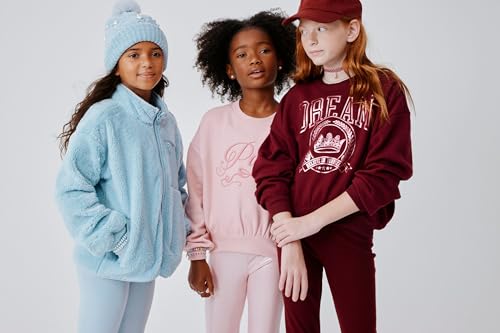 Children's Place Girls' Active Embellished Long Sleeve Winter Sweatshirt Large / Love