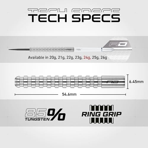 Red Dragon Javelin 24G Steel Tip Tungsten Darts Set - Precision, Control & Durability