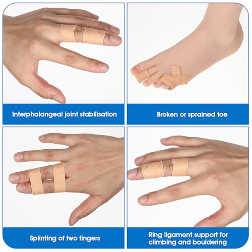 Nude Athletic Finger Tape - 0.5 Inch x 10 Yard - 2 Rolls