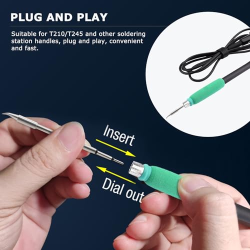 C245-B Soldering Iron Tips, Replacement Tip for C245-803, Constant Temperature Solder Iron Head Compatible with T245 Soldering Station Tools