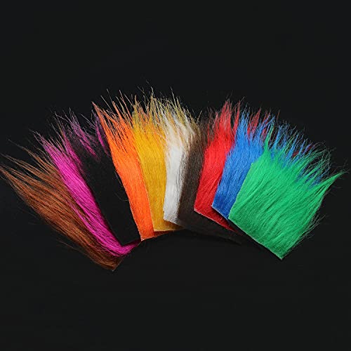 Tigofly Synthetic Fur for Fly Tying - 10 Colors, 3.15 x 3.15 inch Craft Fur