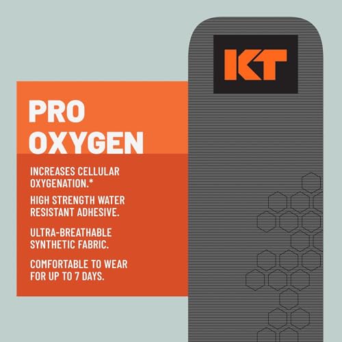 KT Tape Pro Oxygen Kinesiology Tape 20 Count Pack with Celliant Technology