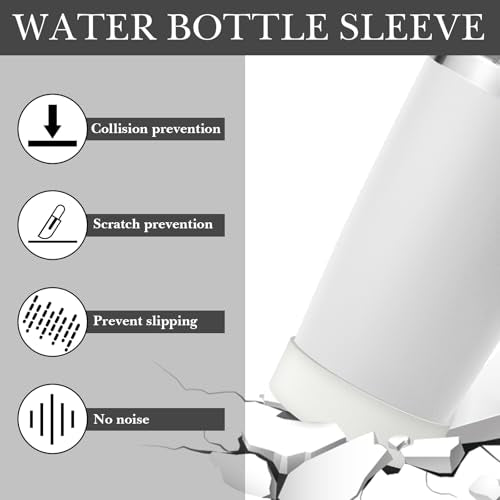Silicone Water Bottle Boot - 2 Pack Protective Bottom Sleeve