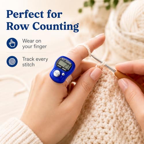 5-Digit LED Digital Handheld Tally Counter - White