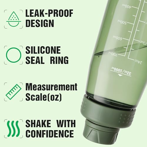 32oz BPA-Free Tritan Water Bottle with Wide Mouth & Leakproof Lid, Perfect for Hiking, Travel, Gym & Outdoors