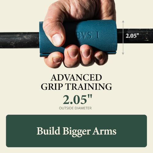 Tribus Grips I - Premium Rubber Thick Dumbbell & Barbell Handles for Grip Training