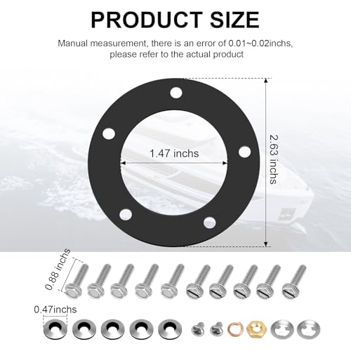 Marine Fuel Sender Gasket Kit for Moeller 035728-10 - Waterproof Seal, 5-Hole Replacement