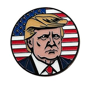 Mr. President Patriotic Golf Ball Markers with Hat Clip - American Flag & Eagle Design