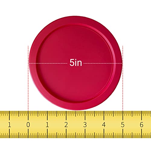 Replacement Lids for Pyrex 2-Cup Glass Containers - 5-Inch Red, 1-Pack