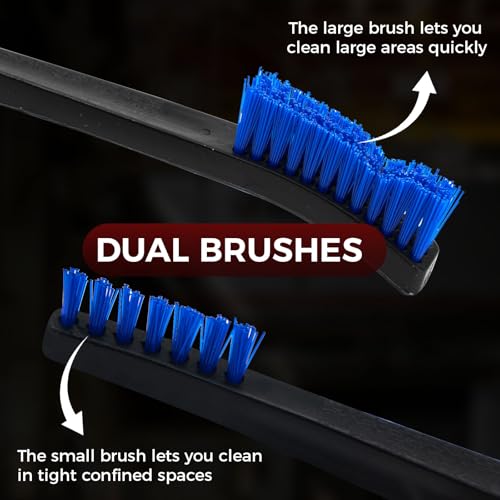 Double-Ended Gun Cleaning Brushes - 6 Stiff Blue Nylon