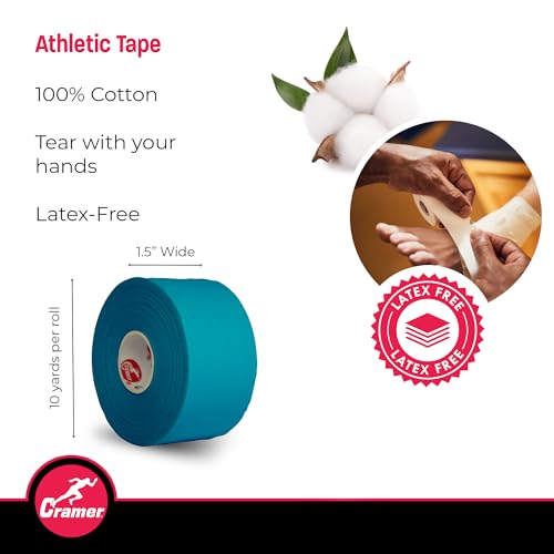 Athletic Tape Roll - Easy Tear, 1.5" x 10 Yards, Blue