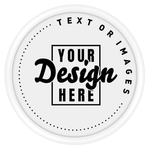 Custom White Plastic Tokens - Personalized Chips with Logo & Text