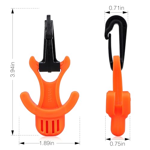 Scuba Octo Plug Holder - 2-Pack Regulator Mouthpiece - Orange