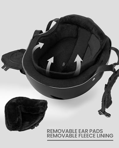Kelvin Ski Helmet - Adjustable Snowboard Helmet - Black, Large