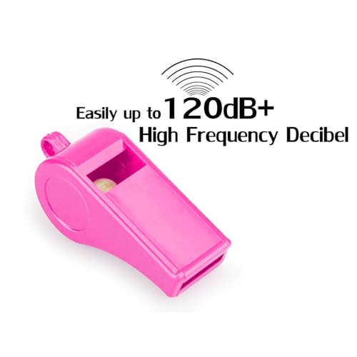Loud Pink Sports Whistle with Lanyard – Clear Sound for Coaches & Safety