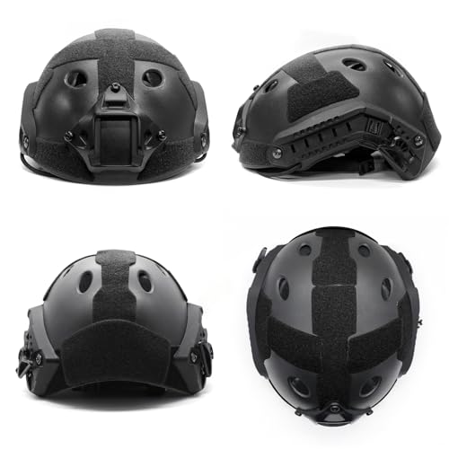 Tactical Helmet Hook and Loop Set - Black for MK Fast Helmets