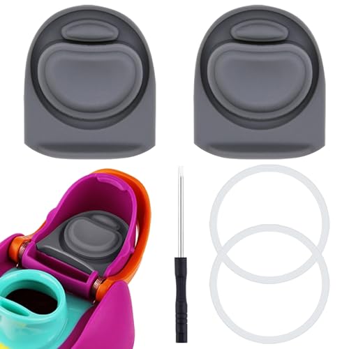 Replacement Lid Seal & Stopper Kit for Water Bottles - 2 Complete Seal Kit