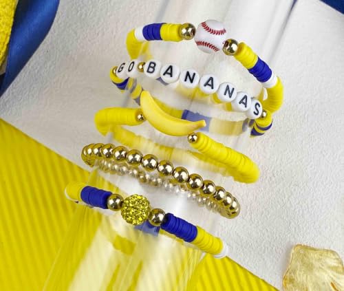 Baseball Fan Bracelets - Go Bananas Friendship Stackable Set