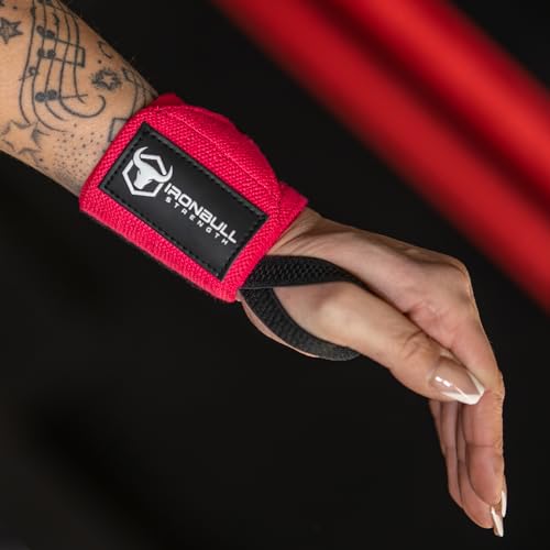 Neon Pink 18" Weightlifting Wrist Wraps - Support & Stability for Men & Women