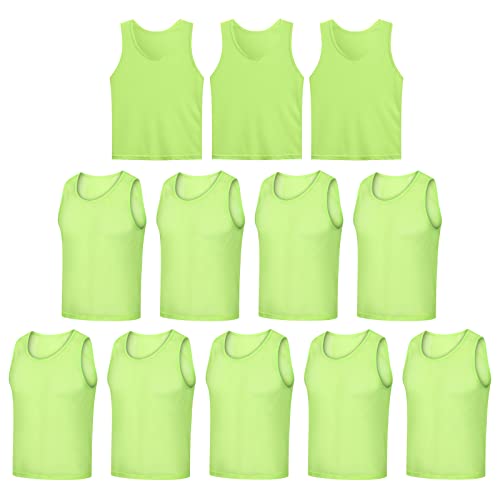 12 Pack Training Pinnies for Team Sports with Carry Bag