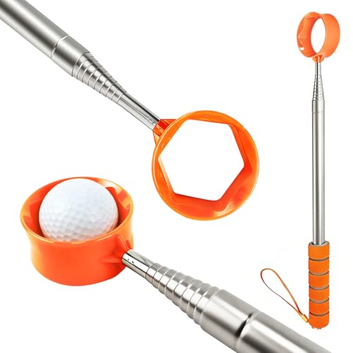 Golf Ball Retriever - 9ft Steel Shaft with Non-Slip Grip