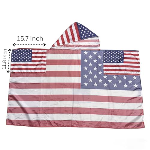 Patriotic Soccer Fan Essentials Kit - American Flag Cape & Waterproof Tattoos - Mixcolor-04