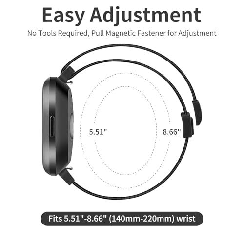 Stretchy Nylon Smartwatch Band for Fitbit Versa - Black
