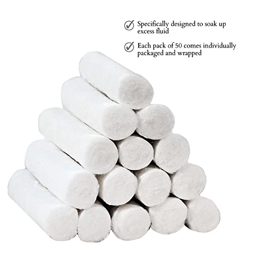 Medium Dental Cotton Rolls - 1.5 Inch Absorbent Mouth Gauze - 100 Count