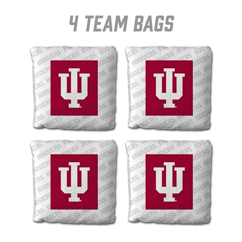 YouTheFan NCAA Indiana Hoosiers Cornhole Bags - All Weather 6x6 Regulation Size