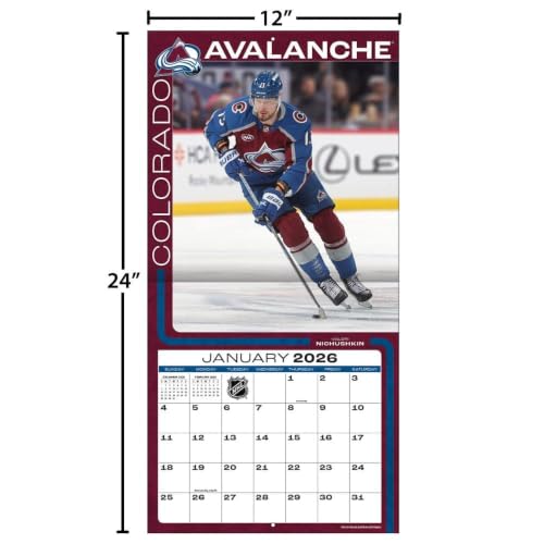 Colorado Avalanche 2026 Wall Calendar - 12x12 Full-Color Photos
