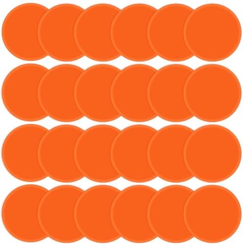 24 Pcs Non-Slip 4-Inch Poly Spot Markers for Gym & Sports
