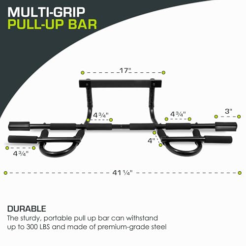 Multi Grip Pull Up Bar - Durable Steel for Home Gym Fitness