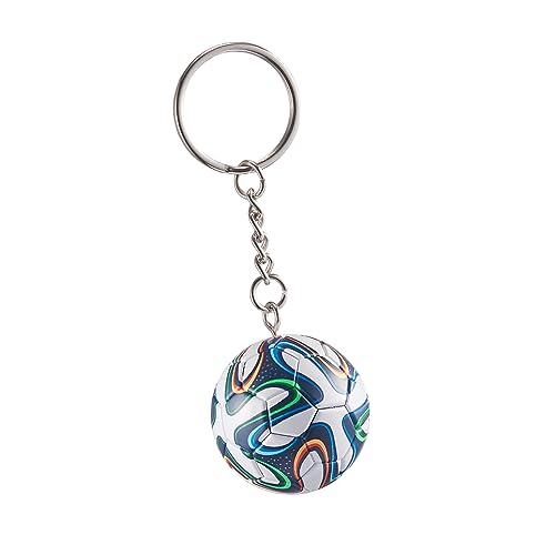 Geometric Soccer Ball Keychain - Black & Silver 2014 Braz