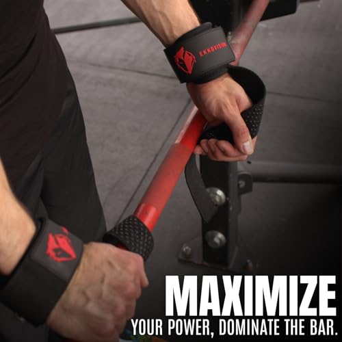 Durable Weight Lifting Straps with Cuffed D Ring – Comfortable Wrist Support for Men & Women