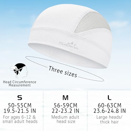 GXCROR Breathable Mesh Skull Cap for Men Women Summer Cycling & Motorcycle Helmet Liners