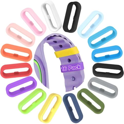 16pcs Multi-Color Silicone Band Keepers - Magic Band Locks