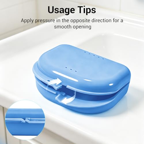Orthodontic Retainer Case with Vent Holes - Durable Mouthguard Container