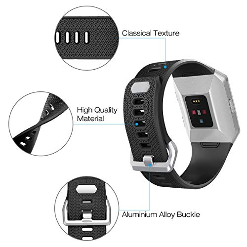 Replacement Sport Strap for Ionic Smart Watch - F-Black, Large