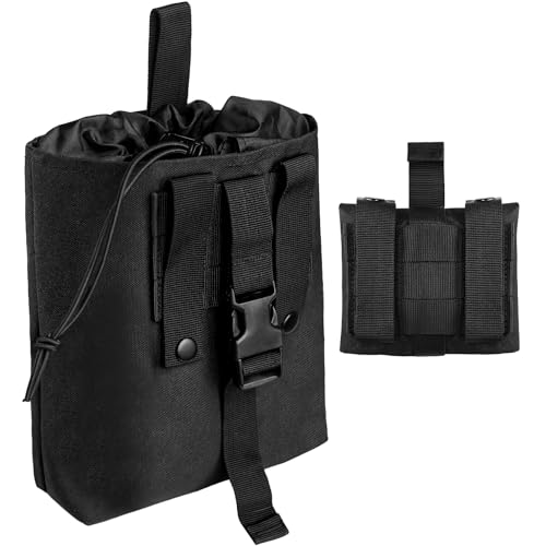 Foldable Tactical Utility Dump Pouch - Black