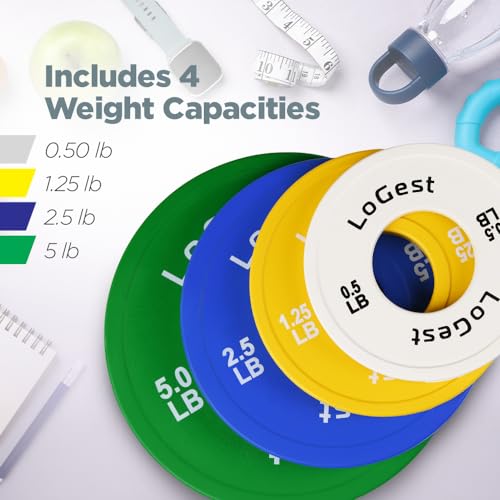 Logest Fractional Weight Plates Set 0.5LB to 5LB for Olympic Barbell Training
