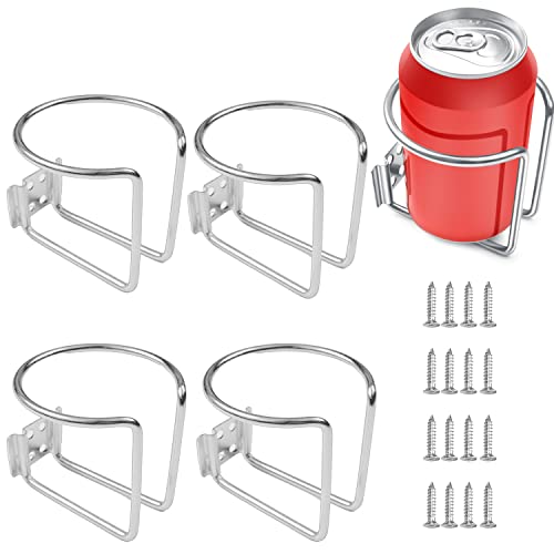 Stainless Steel Boat Cup Holders - Pack of 4 for Marine, RV, Car & Truck