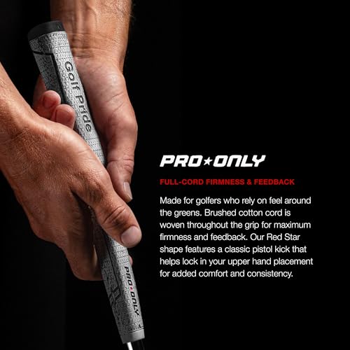Pro Only Cord Golf Grip - Red Star Pistol Design