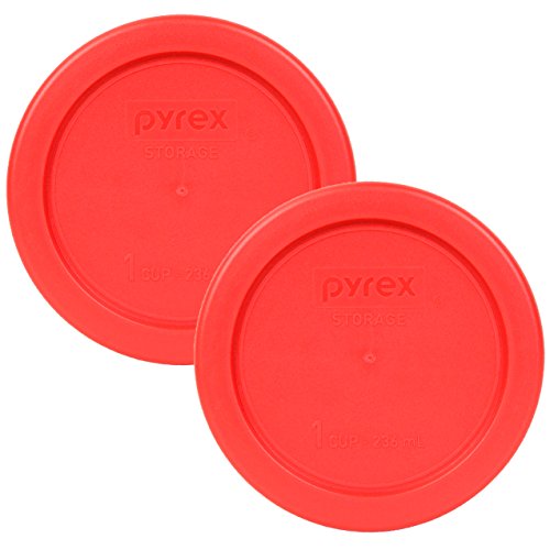 1-Cup Food Storage Lids - Red Replacement Lids (2-Pack)